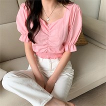 [겟잇미] 사리빌 셔링 밴딩 여름 블라우스 (8925800)