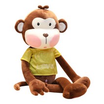 아기 몽키 털 토이 긴팔 원숭이 인형 꼬맹이 인형 봉제 키즈 고양이 선물 장난감 캐릭터 인형 돼지, 옵션03, 70cm