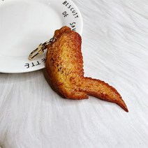 강아지무드등 프라이드 치킨 키 체인 모조 너깃 핫도그 펜던트 음식 장난감 모델 소품 맞춤형, [01] 1 pc, [04] 4
