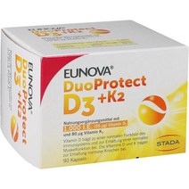 [독일 내수 정품] EUNOVA DuoProtect D3+K2 1000 I.E.80 µg Kapseln 90St