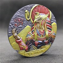 도전 동전 이집트 신화 포세이돈 라 선신 Jpan 아마테라수 인도 시바 고급 은화 고대 기념 컬렉션, [05] RA-SUN GOD-1