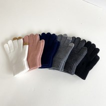 (1+1) 리솜 울 혼방 베이직 스마트 터치 기모안감 니트 남녀공용 핸드폰 장갑 6col