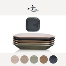 윤도자기 다인 팔각 정사각 접시 분홍 식기 팔각접시, 서군홈박사 본상품선택