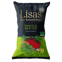 Lisas Kettle Chips Tomato & Herbs 리사스 케틀 칩 토마토 & 허브 125g 4팩, 4개