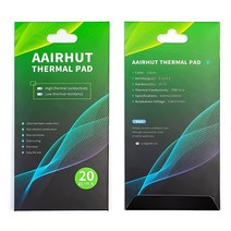 Aairhut 열 그린 패드 극한의 전도성 20W/mK 2023 디자인 100 x 50 x 0.5mm 고급 냉각 실리콘 방열 패드 PS4 PS5 램 SSD 노트북 방열판, 100x50x0.5