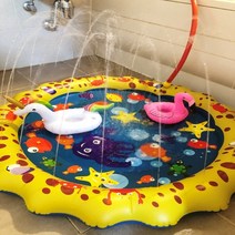 바닥 분수 매트 중형 호스 아파트 베란다 수영장 강아지 풀장 어린이집 유치원 물놀이, 분수매트