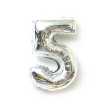 생일파티이니셜풍선 인싸템 풍선장식 패키지 아치형문 디지털 결혼기념일 알루미늄호일 골프 신혼집 팬시 1718501212, 실버 디지털 5