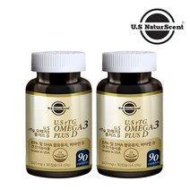 네이쳐샌트 US U.S rTG 오메가3 플러스 D 601mg x 90캡슐 2세트 6개월분, 상세 설명 참조, 단일옵션