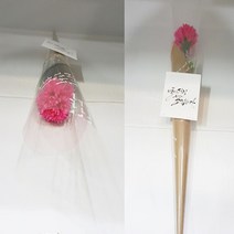 영하우스 한송이 카네이션 비누꽃 어버이의날 스승의날 단체선물, 진핑크3개
