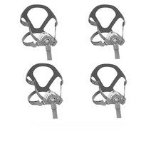 코골이 기구 성인 숙면 교정기 양압기 확장기 BMC CPAP 마스크 자동 비강 베개 풀 페이스 실리콘 소재 사이즈 S/M/L 헤드 기어 포함, 4PCS N5B_작은