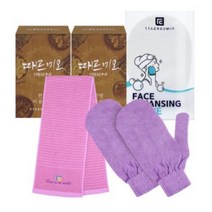 때르미오 목욕 풀세트 6종, 오리지널 때장갑2P+때비누2P+등타올1P+페이스타올1P