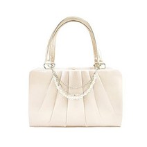 iBSTETES 파티 가방 토트 백 핸드백 여성 정장 수제 클러치 핸들 주름 새틴 엄마 통근 손 갈기