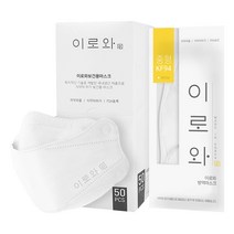 이로와 보건용 마스크 중형 KF94, 50매입, 1개, 화이트