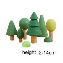 나무 무지개 블록 몬테소리 장난감 나무 블록 페그 인형 브리지 레인보우 스톤 아기 장난, 8pcs tree