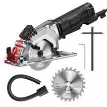 전동 원형톱 전기톱 580w 미니 원형 톱 4.8 amp 4-12 인치 소형 3500rpm 전기 원형 톱(목재 타일용 레이저 절단 가이드 포함), 영국 플러그, 1개