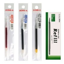 동아 유노크펜 0.5mm, 적색리필(0.5mm) - 12개