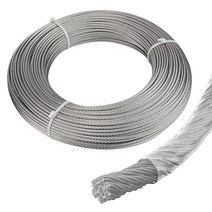 PVC 투명 코팅 와이어로프 10M 단위 절단 2mm~5mm 방수 빨래줄 농업 지지대 유인줄 캠핑용 투명코팅 와야, 투명 코팅와이어 10M_4mm, 1개