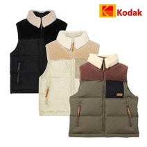 [코닥어패럴] 24FW 매장판 공용 브라우니 컬러블록 다운 베스트 K4423LDV95