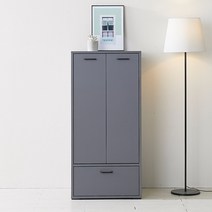 속깊은(500mm) 머핀 550 600 5단 틈새 양문형 수납장 서랍장, 가로600mm, 그레이