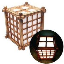 사각 창살 등갓 (주점 전통 한식조명 전통장식 창문살