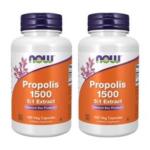 나우푸드 해외직구 2개 Now Foods 프로폴리스 1500 분말 농축 가루 파우더 100 베지 캡슐, 1PACKAGE, 상세참조