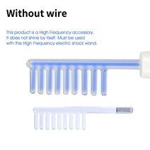 갈바닉 얼굴 고주파 피부 마사지기 초음파 가정용 홈케어 고주파 얼굴 네온 아르곤 버섯 전극 노즐 부착 블, 02 Blue comb Tube