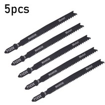 에어톱날 쇠톱 절단기 날 정비 공구 100mm T123X 4 인치 지그 톱 플라스틱 목재 절단 도구용 모듬 금속 강철 직소 블레이드 5 개