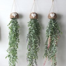 [인테홀릭] 열매 넝쿨 화분-행잉하트(3color), 색상:화이트