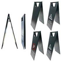 스텐 미니 A자 표지판(블랙) / 주차금지 청소중 미끄럼주의, 무지(인쇄없음)