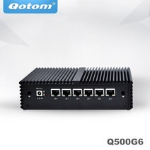 QOTOM 미니 PC 코어 i3 i5 i7 팬리스 컴퓨터 6 기가비트 이더넷 AES-NI OPNsense 방화벽 우분투 Sophos Q55, 01 Q535G6 i3 7100U, 03 4G RAM 64G SSD