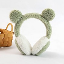 보온 가득 야활 필수 아템 신제품 귀마개 겨울용 귀여운 따뜻함 여성용 한국 단색 이어플랩 아웃도어, 04 the vivid green