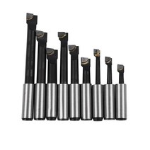 9Pcs 내구성 하드 합금 생크 보링 바 세트 카바 이드 팁 선반 밀링에 대 한 2 인치 50Mm 지루한 머리에 12Mm