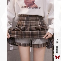 여성 주름치마 미니 롱 스커트 테니스 치마 작은 사람들을위한 스웨터 하이 웨이스트 a 라인 jk 짧은 스커트와 가을 겨울 여성용 울 체크 무늬 플리츠 스커트 2023 새로운 스타일