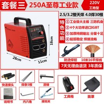 가정용 소형 스팟 용접기 스폿 CO2 전기 미니 산업용 아크 노가스 논가스 알곤, 250A 프리미엄 3종 패키지