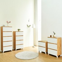 유니크퍼니처 네온 60cm 2단 3단 4단 5단 서랍장, 라온 600 3단, 고무화이트