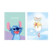 [홈앤스쿨] 디즈니 반투명 PP 노트 스프링 80매 수첩