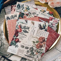 KSCRAFT 12pcs 6 "단면 프린팅 로맨틱 패턴 크리 에이 티브 papercraft 아트지 수제 scrapbooking 키, 한개옵션0
