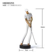 골프 피규어 스포츠 캐릭터 장식 공예 상패 기념품, 흰색 C