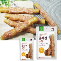 돼지껍데기 그래로 콜라겐덩어리 강아지 간식 껌 치킨 콜라겐스틱 5p 1봉