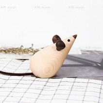 원목캣타워 고양이 귀여운 모던한 설치편한 사이잘 스트레칭 나무타워 북유럽 호두 나무 고양이와 쥐 크리, 03 White Mouse  H 6.5CM