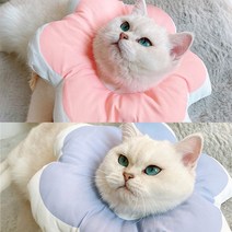 말썽쟁이여름 강아지 고양이 애견 긁음방지 깔대기 넥쿠션 목보호대 중성화 깔때기 목 쿠션 천 넥카라, 옐로우, L