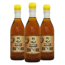 장수텃밭 통들깨100% 옛날 들기름 350ml 3병, 3개