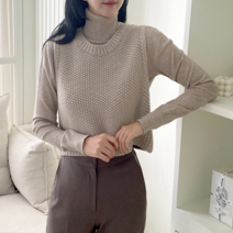 [수키] 라운드넥 안뜨기니트조끼 1110807