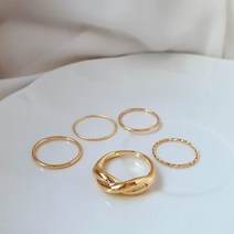브이와이 여자 얇은링 5세트 실반지 무지 코디 반지
