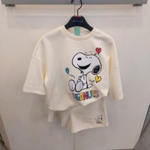 [엔터식스]클라이드엔 여성 스누피 반팔 셋업FNBTS771F/FNBPT771F