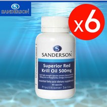 샌더슨 슈페리어 레드 크릴 오일 500mg 60캡슐 6개