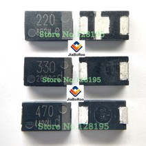 수공구세트 산업용 풀세트 10pcs-100pcs 470 미크로포맷 220 330 6.3V D 유형 7343 탄탈 축전기 교체 노트, 03 470UF 100pcs
