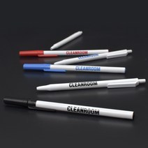 크린룸 볼펜 CLEANROOM BALL POINT PEN 크린 볼펜 12자루 (Stick 형 / Click 형), 크린룸 볼펜(Click), 빨강-12자루