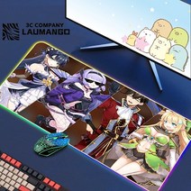 에픽 세븐 Rgb 마우스 패드 게이머 키보드 매트 책상 애니메이션 카펫 Pc 빅 게임 캐비닛 확장, 14 GG002315_08 RGB350x900x3mm