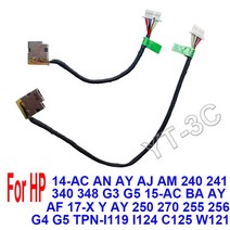 점화플러그 플러그 점화플러그교체시기 자동차점화플러그 10-50pcs 새로운 dc 전원 잭 인 케이블 hp 15-ac ay 17-x 14-ac am an aj 340 348 g3, 14인치, 50개